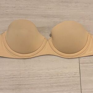 Calvin Klein Beige Strapless Molded Bandeau Bra